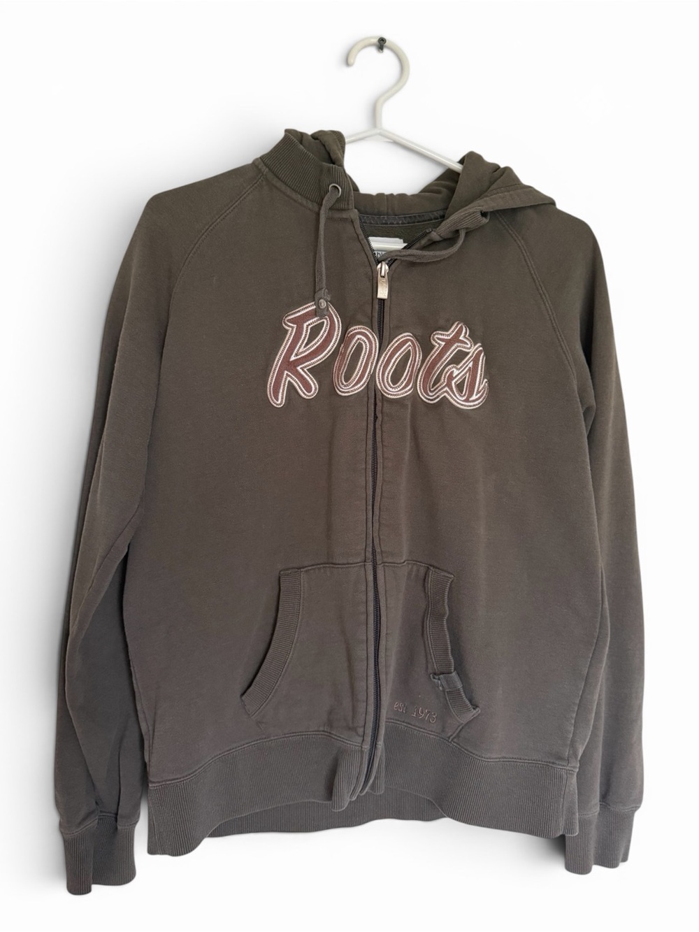 Roots 73 Athletics Olive Zip Up Hoodie Size L